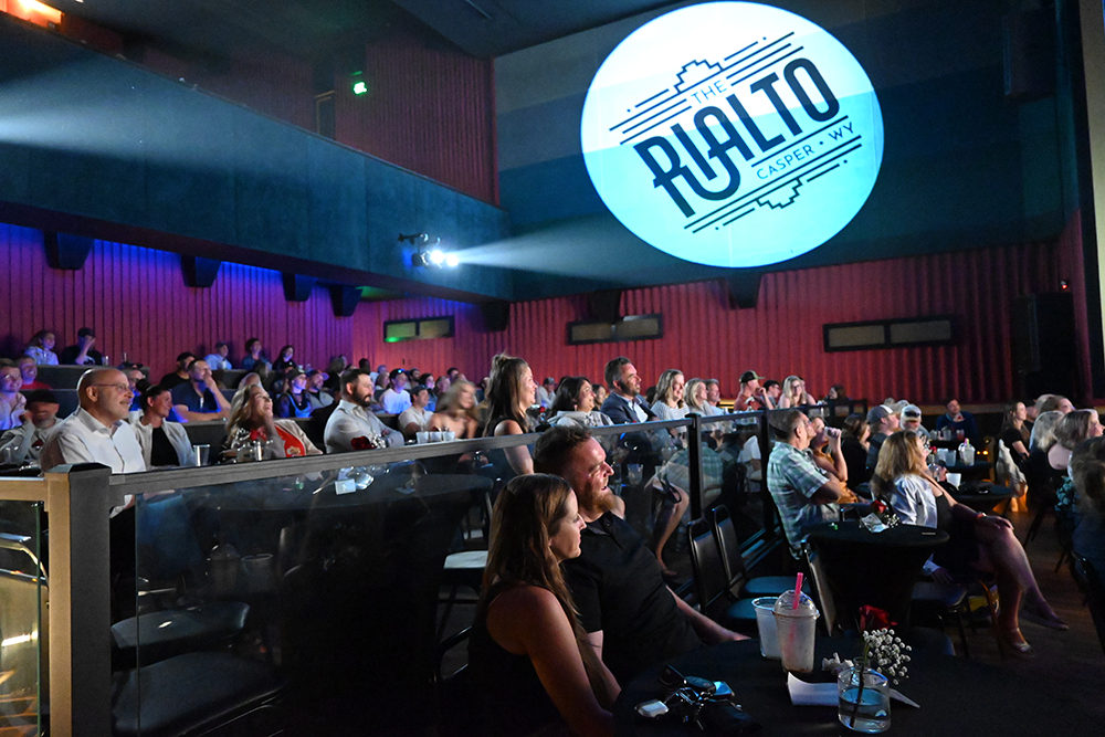 Guests seated inside The Rialto Casper auditorium